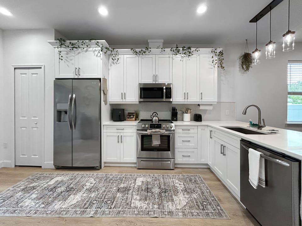 Fully stocked kitchen