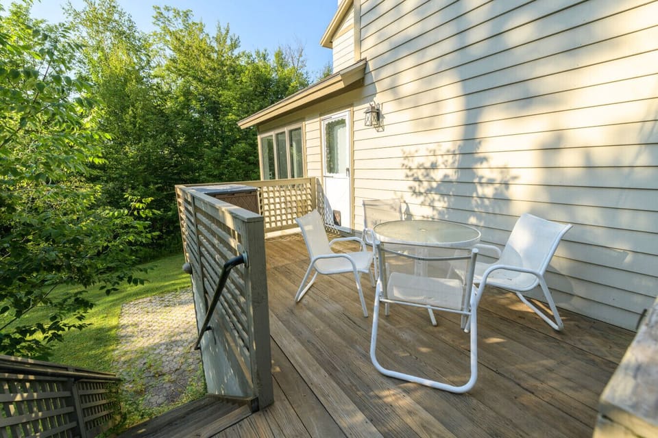 Outdoor seating and dining area