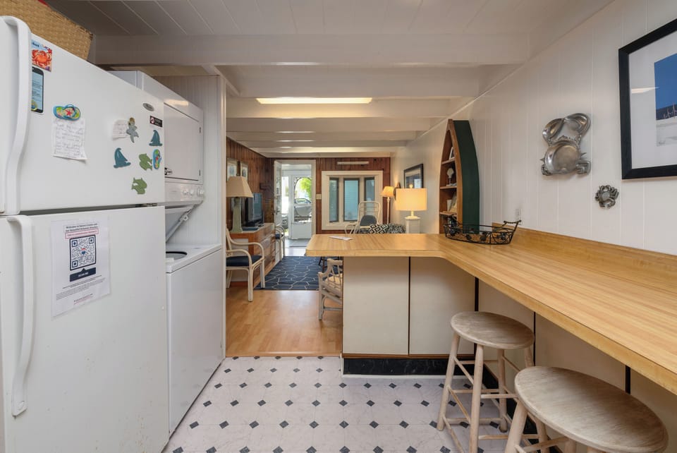 Kitchen with Stackable Washer & Dryer