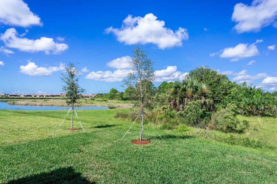 Quiet preserve and lake view. 