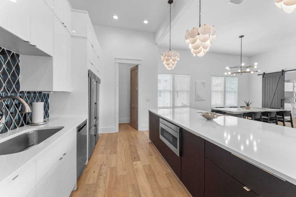 Sleek, modern kitchen.