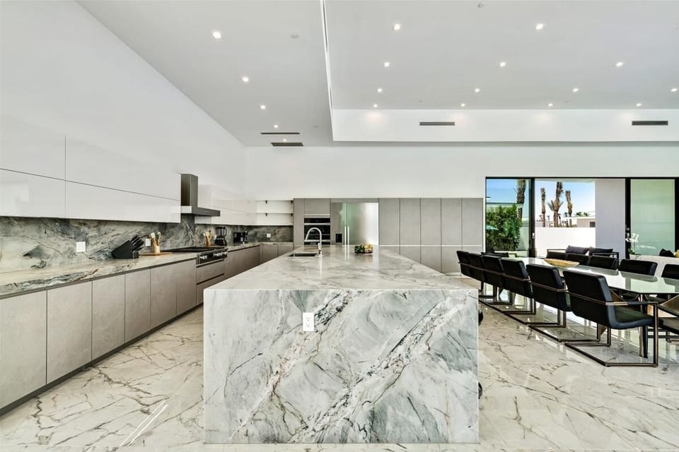 Modern chef's kitchen.