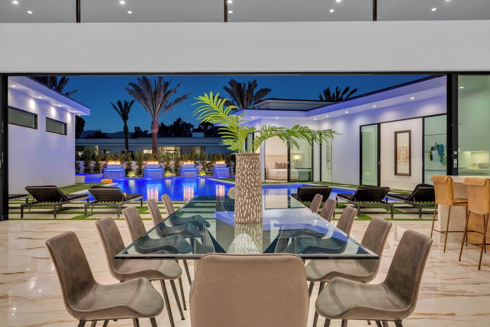 Large dining setup.