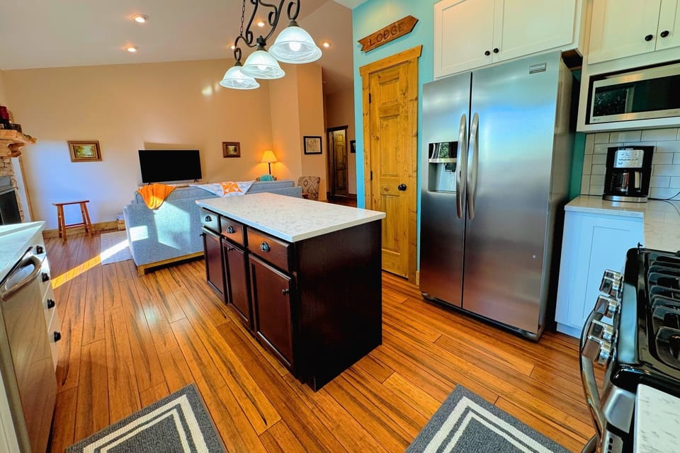 This kitchen has everything you'll need to whip up meals for the whole group.