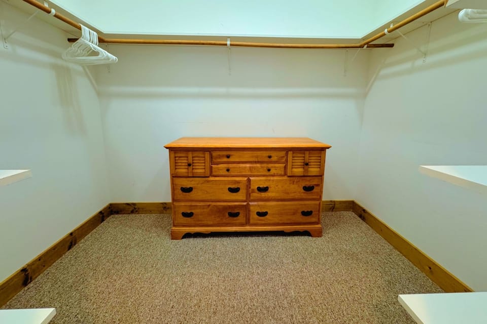 The primary en suite also enjoys a big walk-in closet.