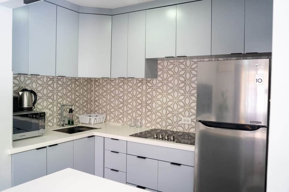 Sleek, modern finishes throughout the kitchen