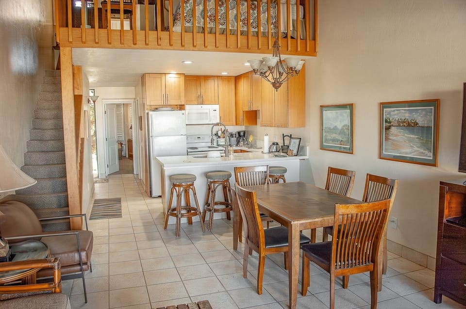 View from Slider to Kitchen