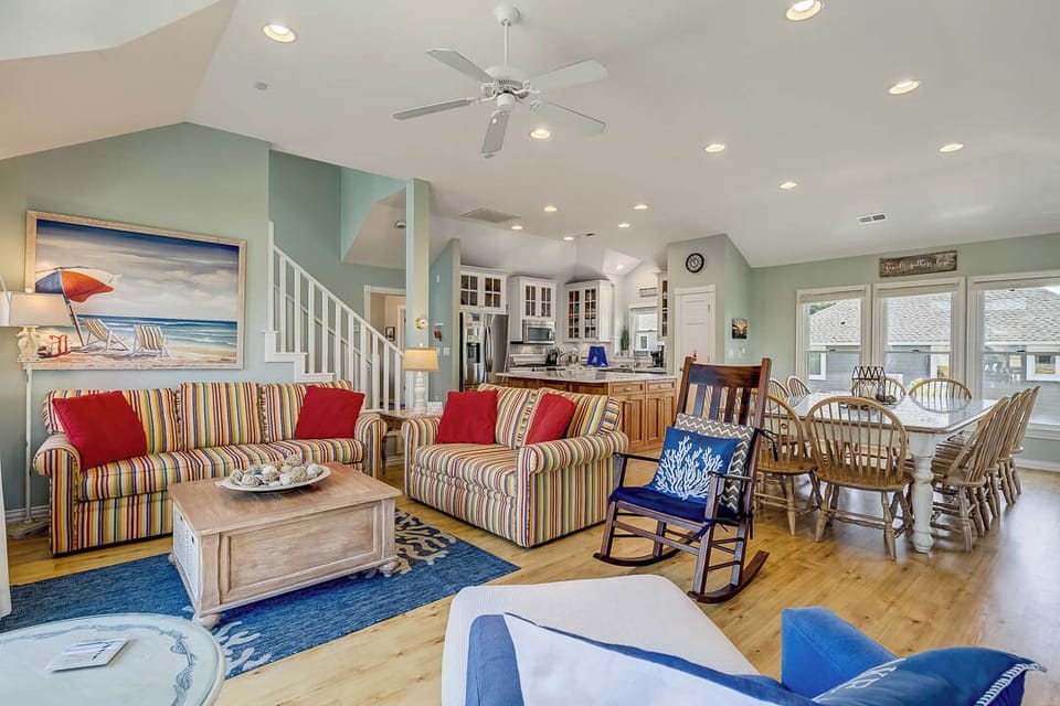 Top-Level Living Room with Deck Access