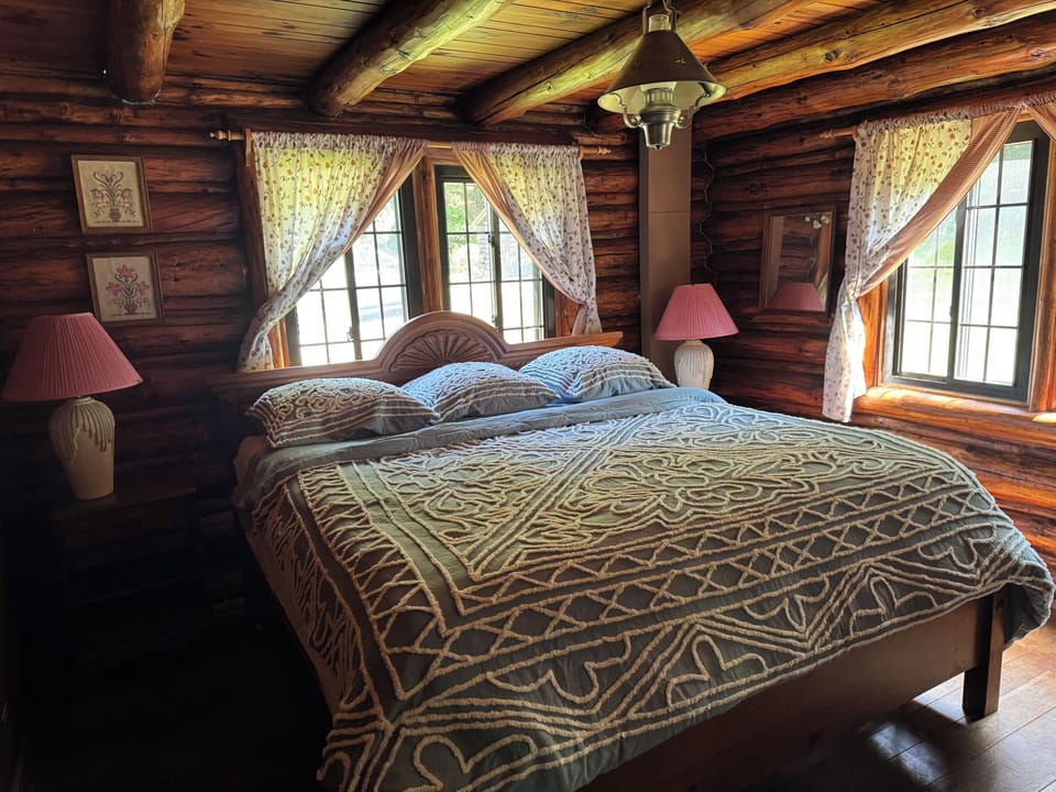 Downstairs, primary king bed