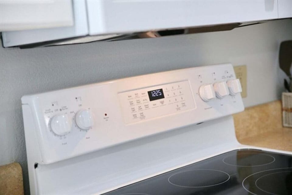 Close-up of modern stove controls