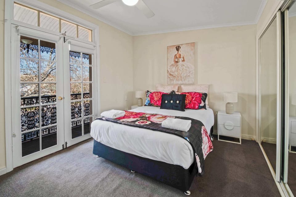 Bedroom 1 - Queen, Electric Blanket, Ceiling Fan + Built-in Robe