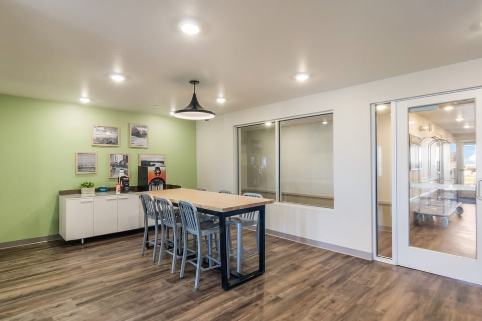 Gather for coffee and conversation in this casual community space.