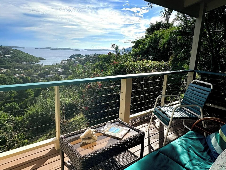 Your views from the covered balcony at Tranquility