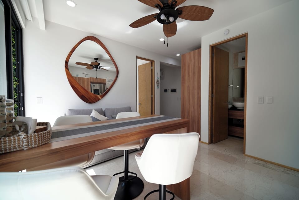 Main Living Area with available seating for 4 people to eat