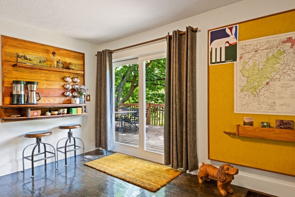 Coffee and Tea Bar and a Map Board