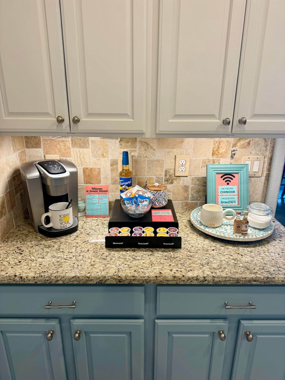 Complimentary coffee bar.