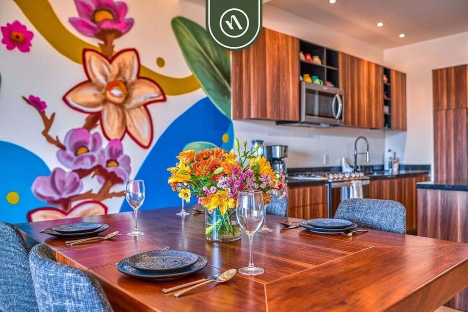 Cozy living area with comfortable furnishings and integrated kitchen access.