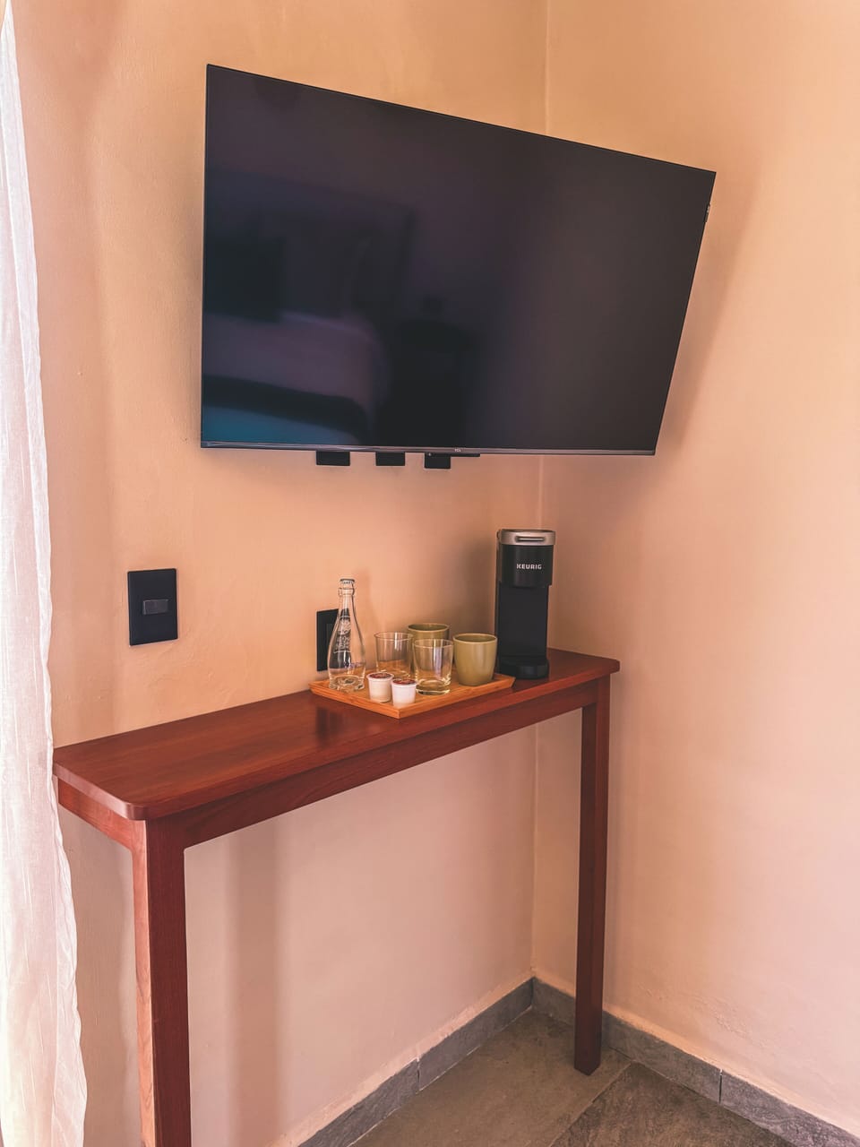 Deluxe Double Room, Balcony, Garden View | Television