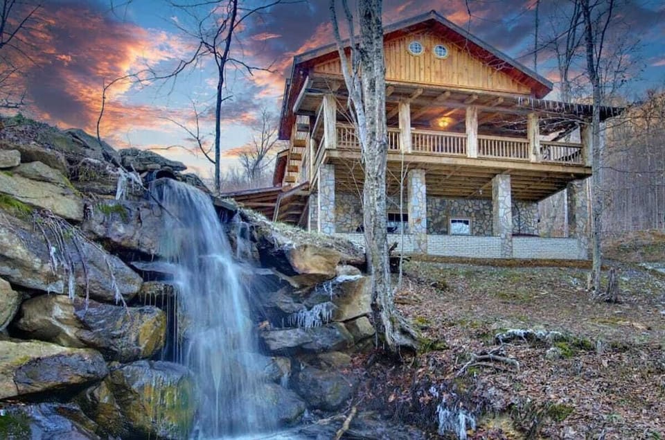 Welcome to The Waterfall Lodge — your dreamy mountain escape!
