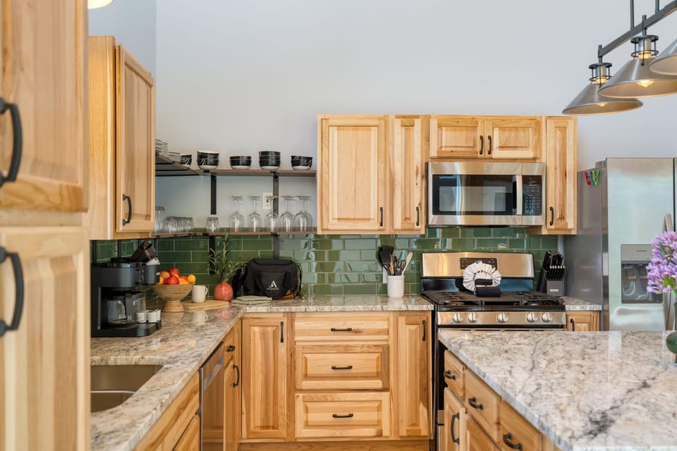 Ample counter space for meal prepping.