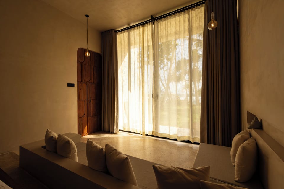 Double Room, Ocean View | Free minibar items, in-room safe, desk, laptop workspace