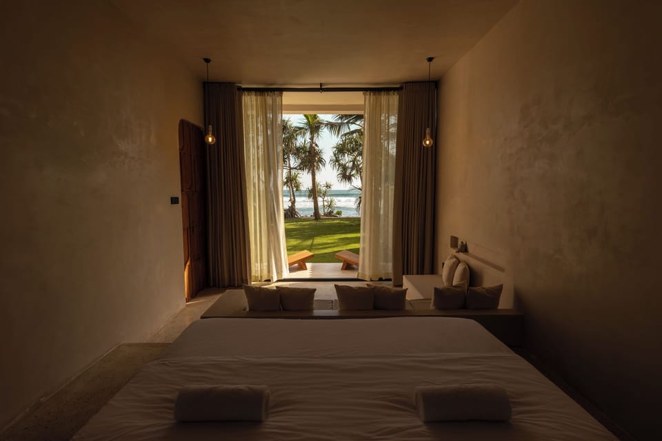 Double Room, Ocean View | Free minibar items, in-room safe, desk, laptop workspace