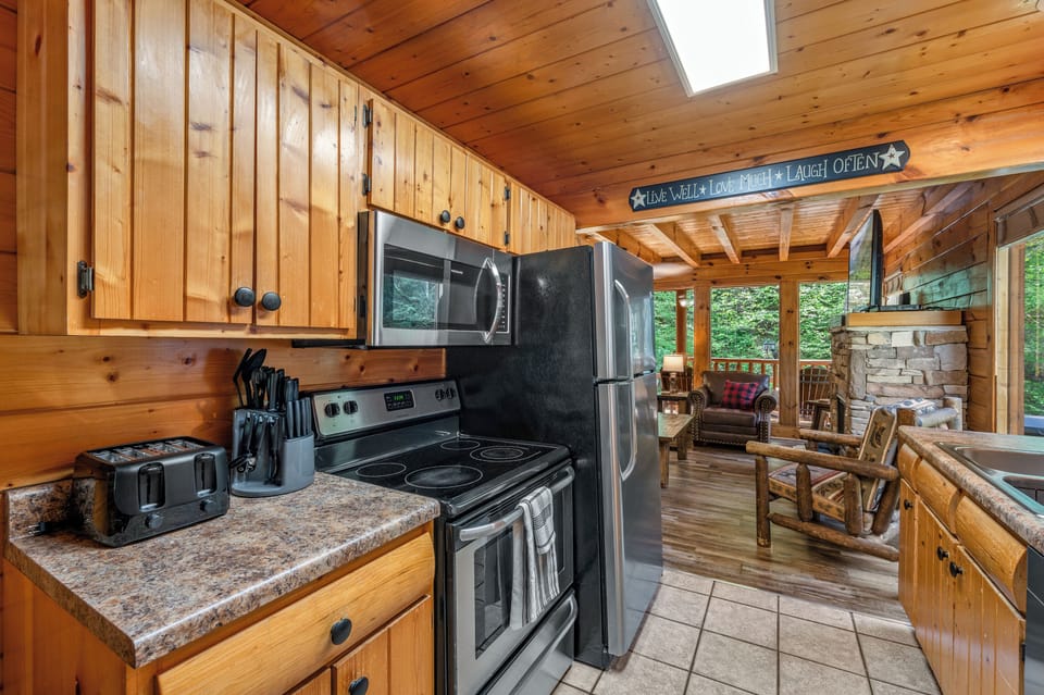 Stock up for your stay and cook your favorite meals by the creek!