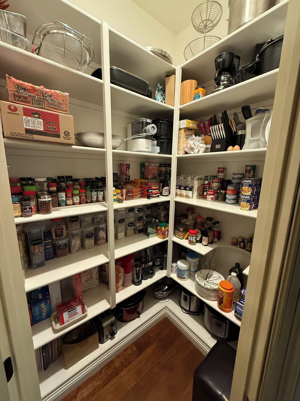 Fully stocked pantry for guests use