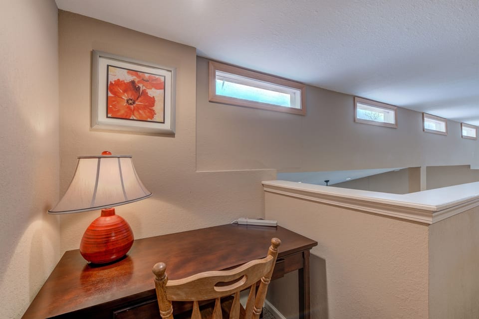 Enjoy the quiet laptop nook for when you have to work while on the road.