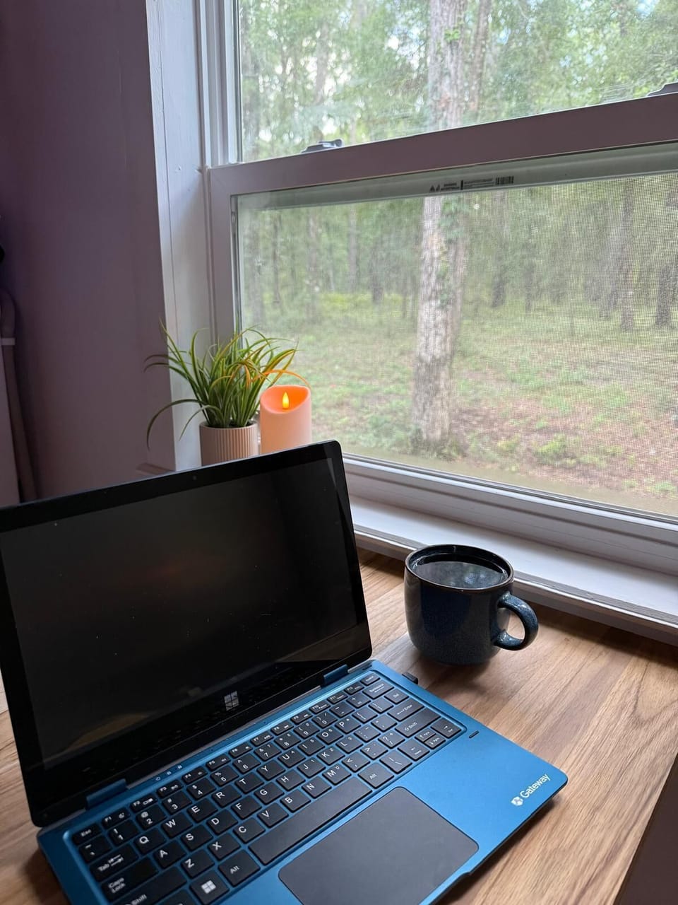 Morning coffee with a view that soothes the soul.