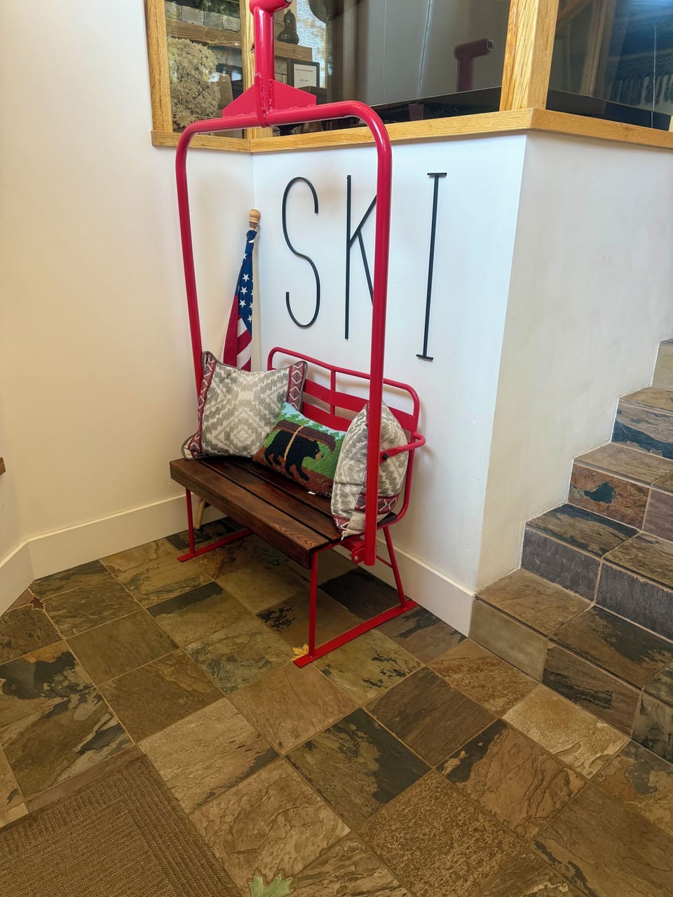 Cute little lift chair in entry