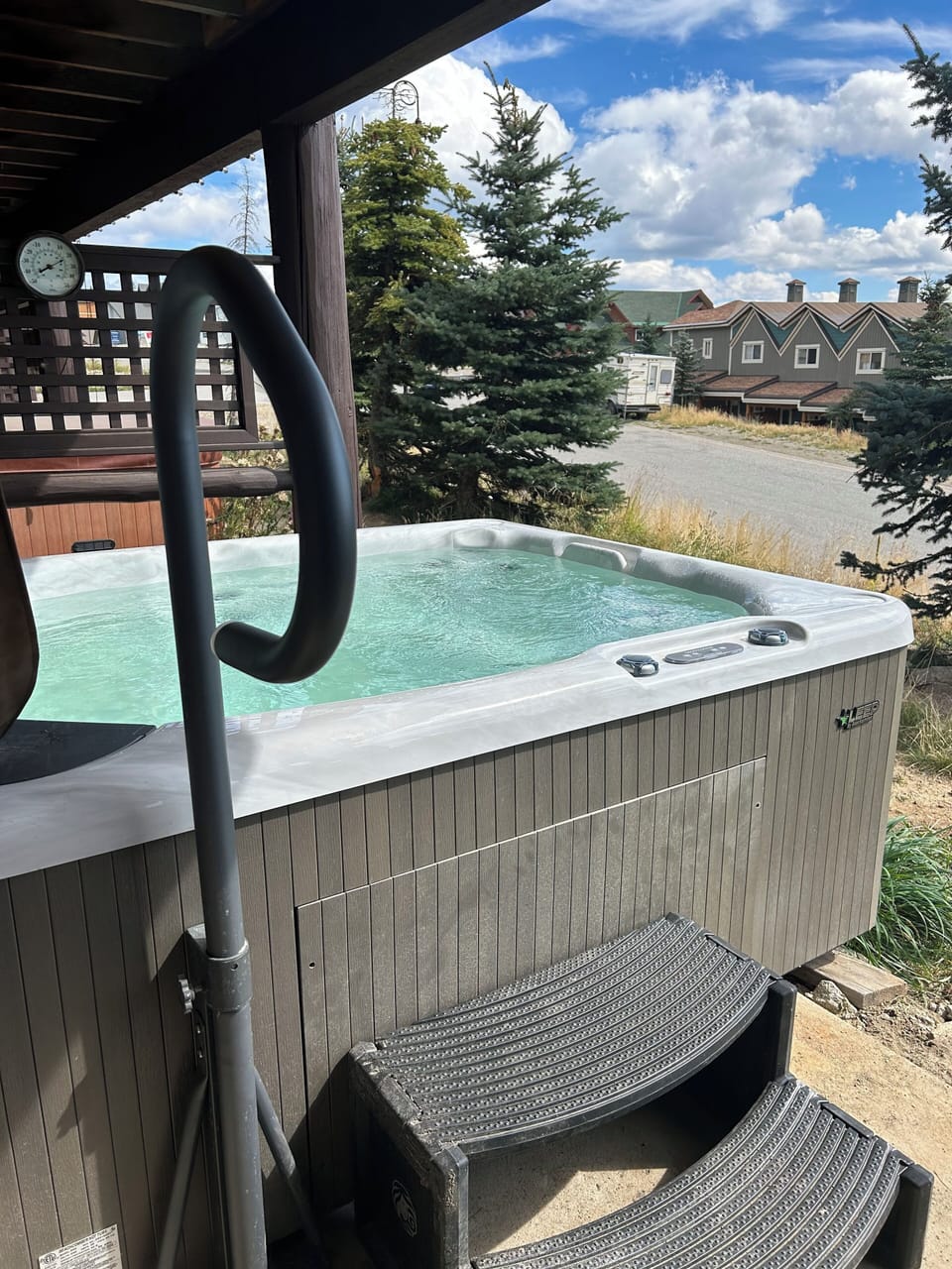 New hot tub to relax after a day on the slopes