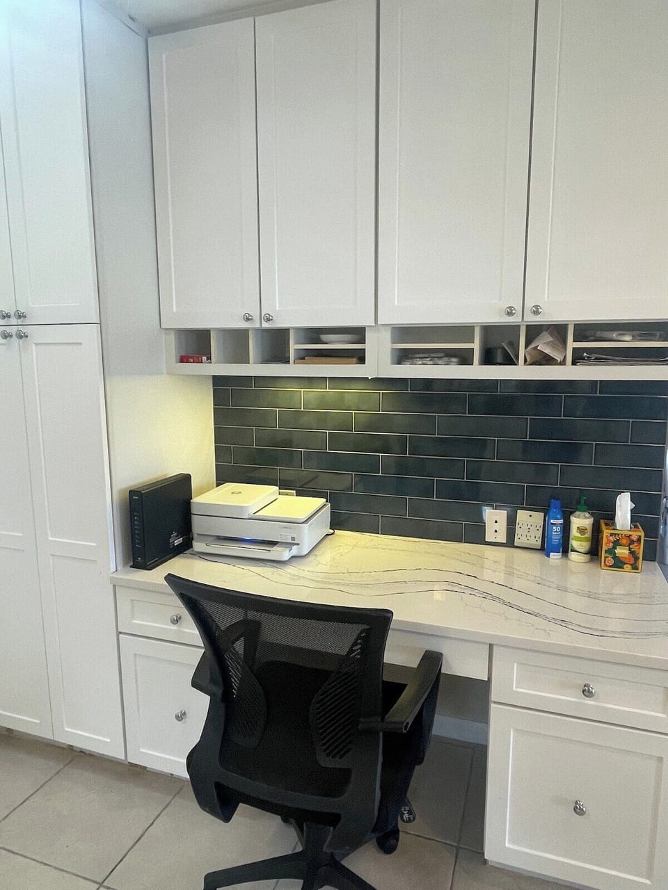 Printer desk space and high speed internet available to keep you productive away from home.