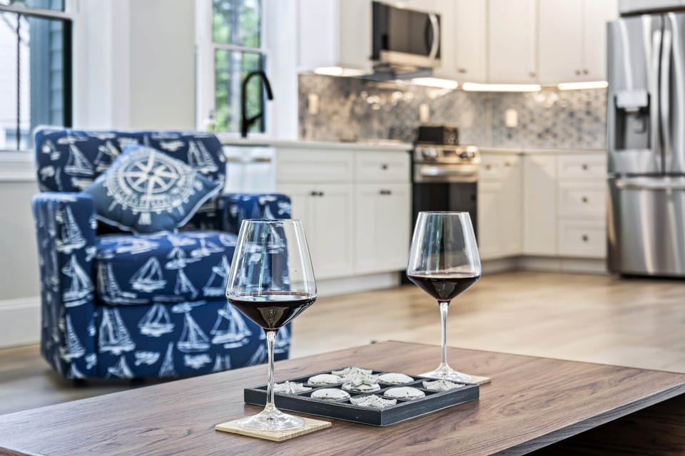 House, Multiple Beds, Patio, Garden View (Bourne By The Beach) | Private kitchen | Fridge, microwave, oven, stovetop