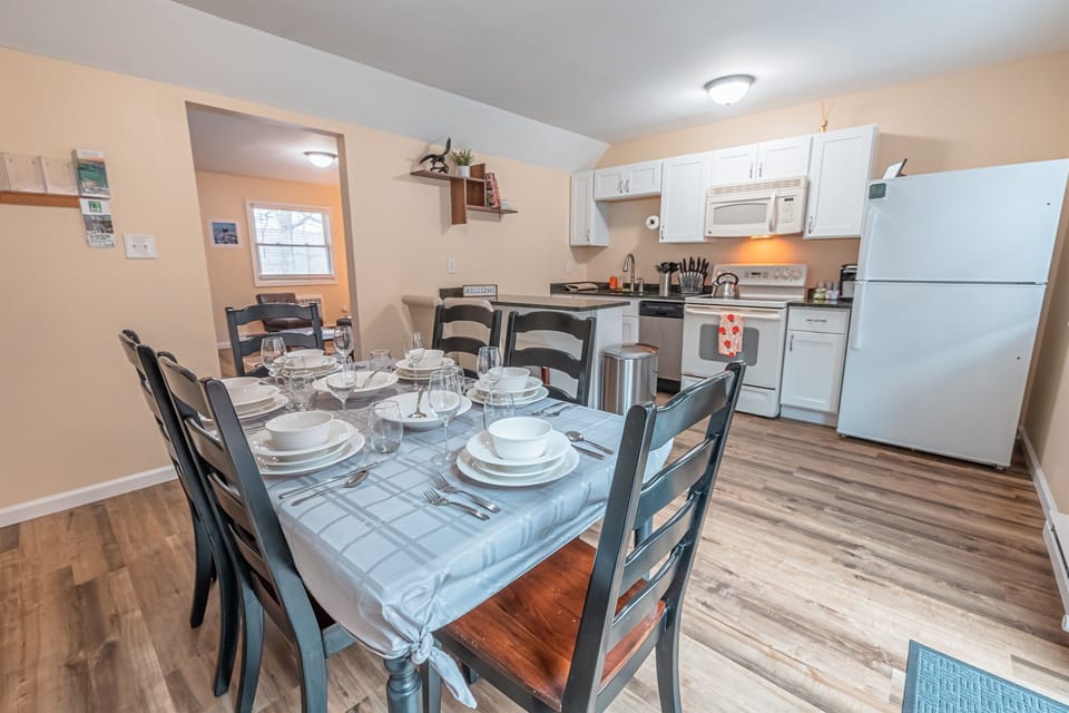 A bright, airy dining space perfect for family dinners.