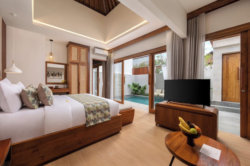 One Bedroom Deluxe Pool Villa | In-room safe, blackout drapes, iron/ironing board, free WiFi