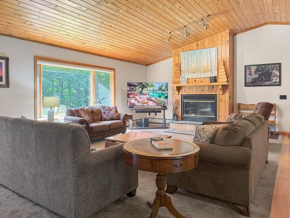 Great Room with Wood Burning Fireplace