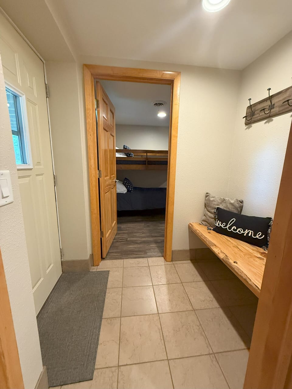 Outdoor access from the lower level. 