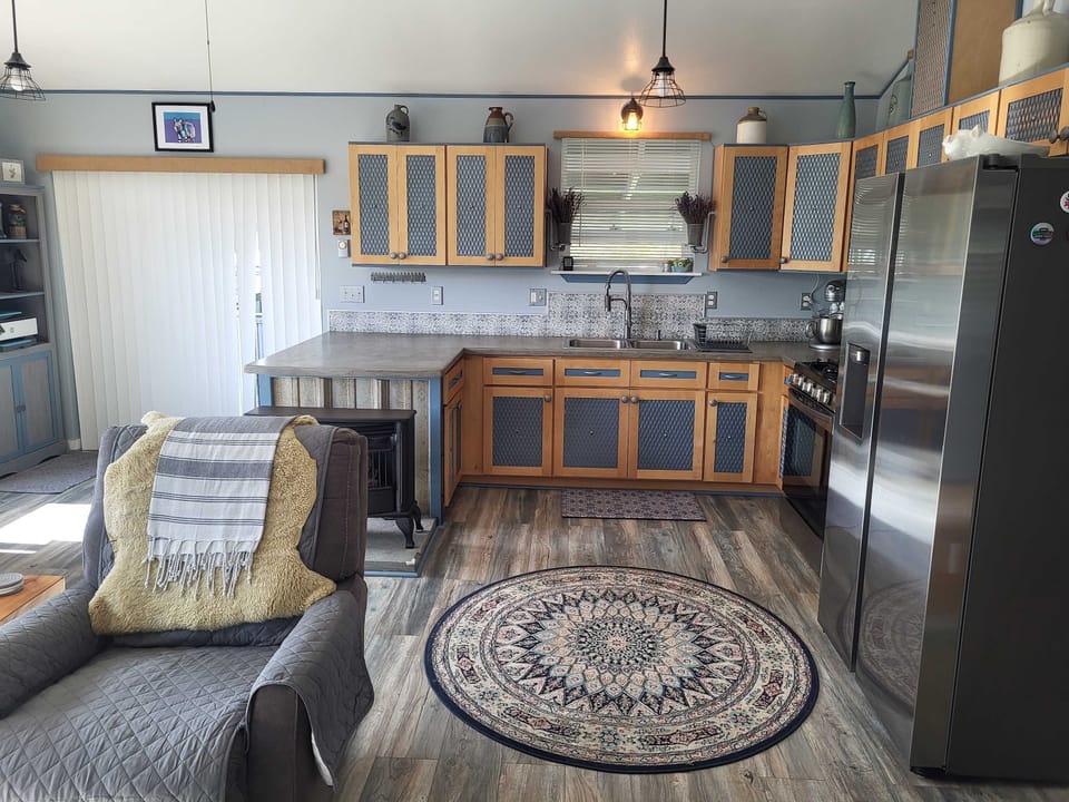 View of kitchen from livingroom.