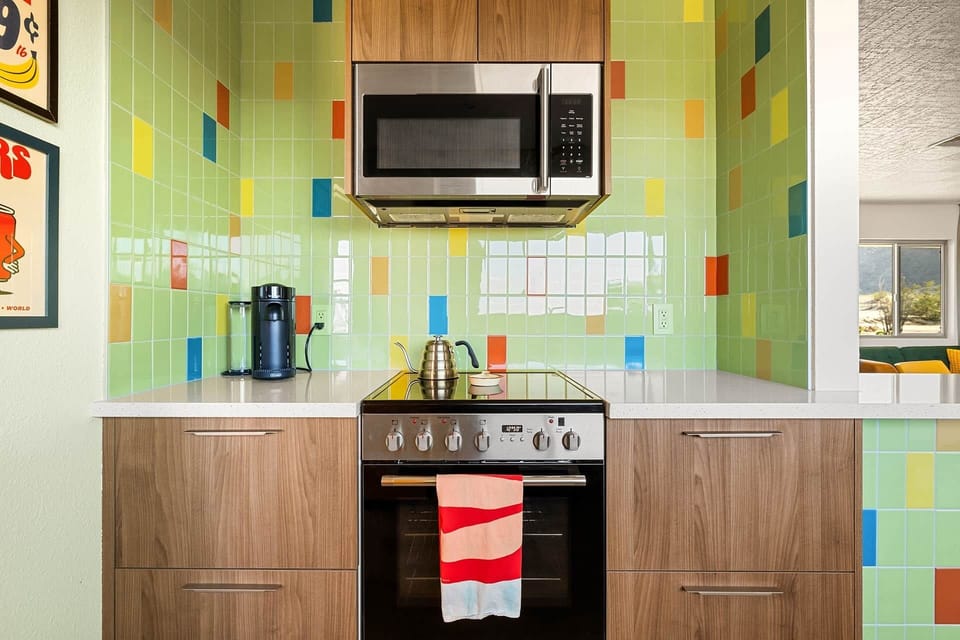 Modern appliances keep you fed in between hikes or vintage shopping trips 