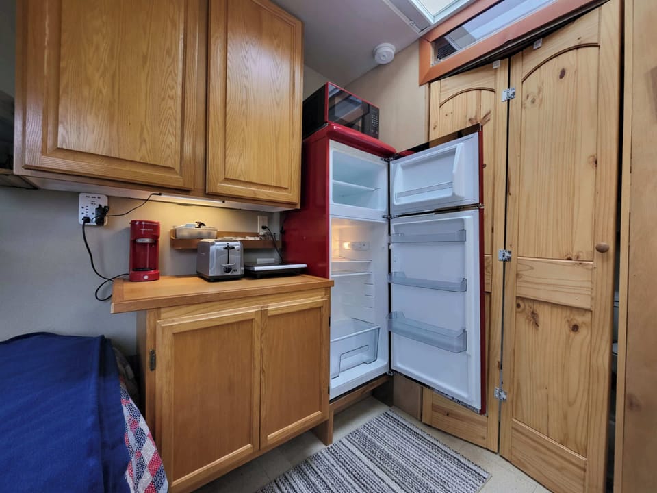 Generous sized fridge.
