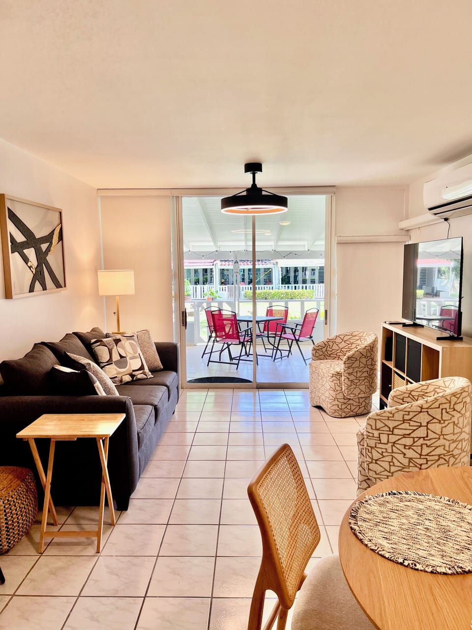 View of living and dining room