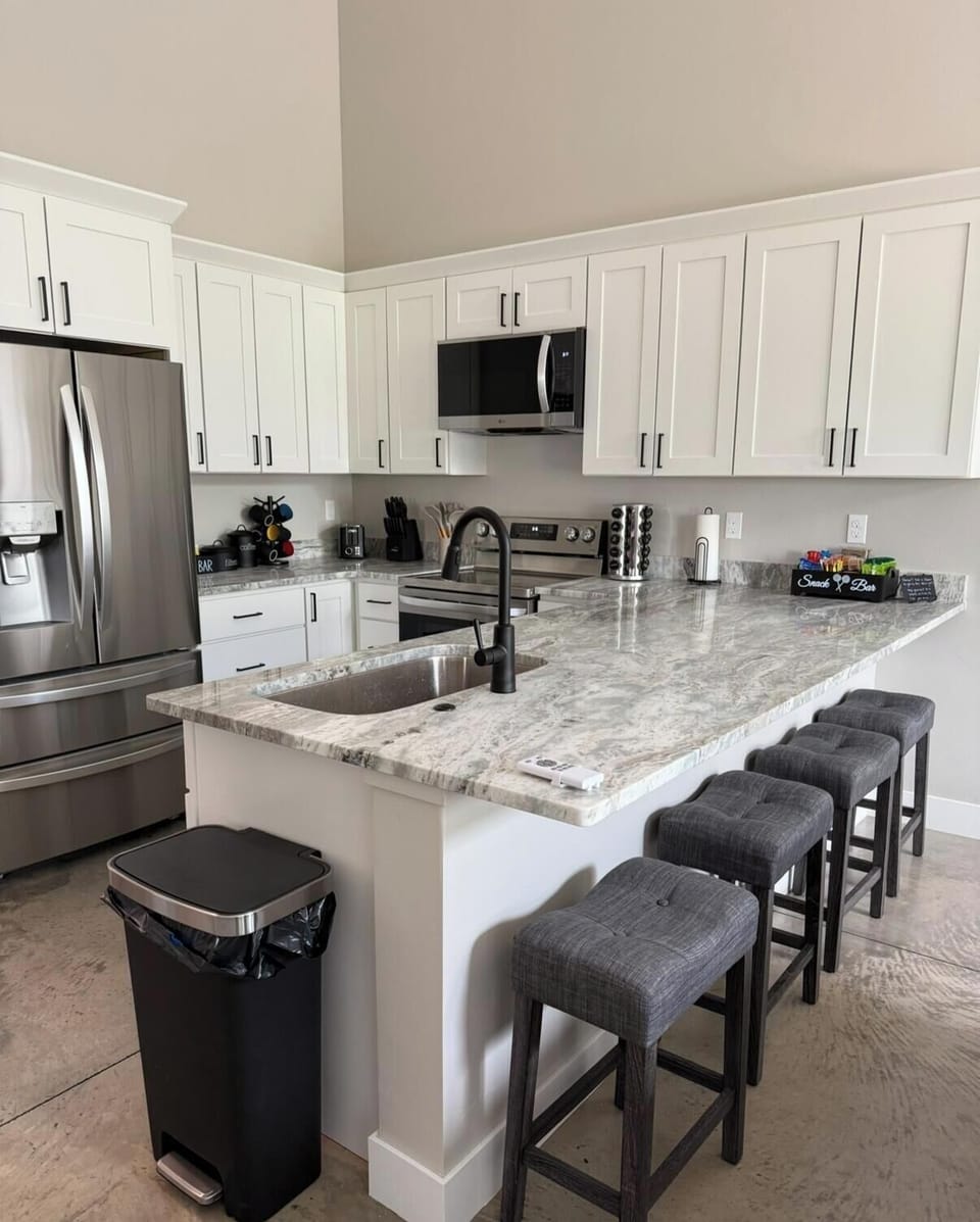 Kitchen and eating area
