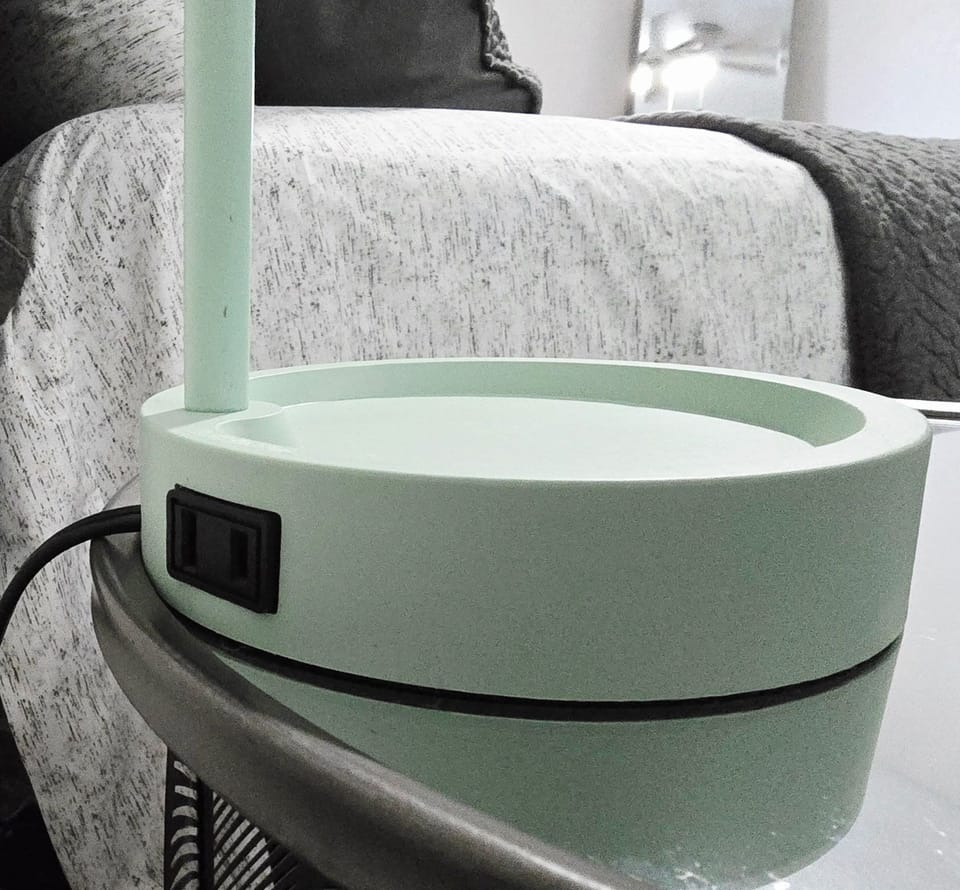 Night lamps with electrical outlets in each bedroom for your convenience.