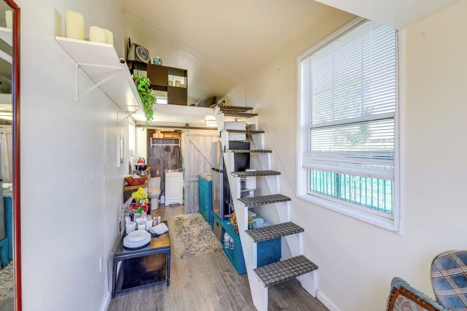 Tiny Home Interior | Window A/C Unit | Free WiFi