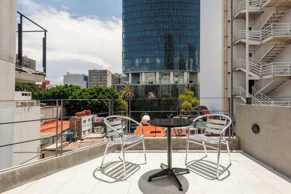 Private balcony with city views