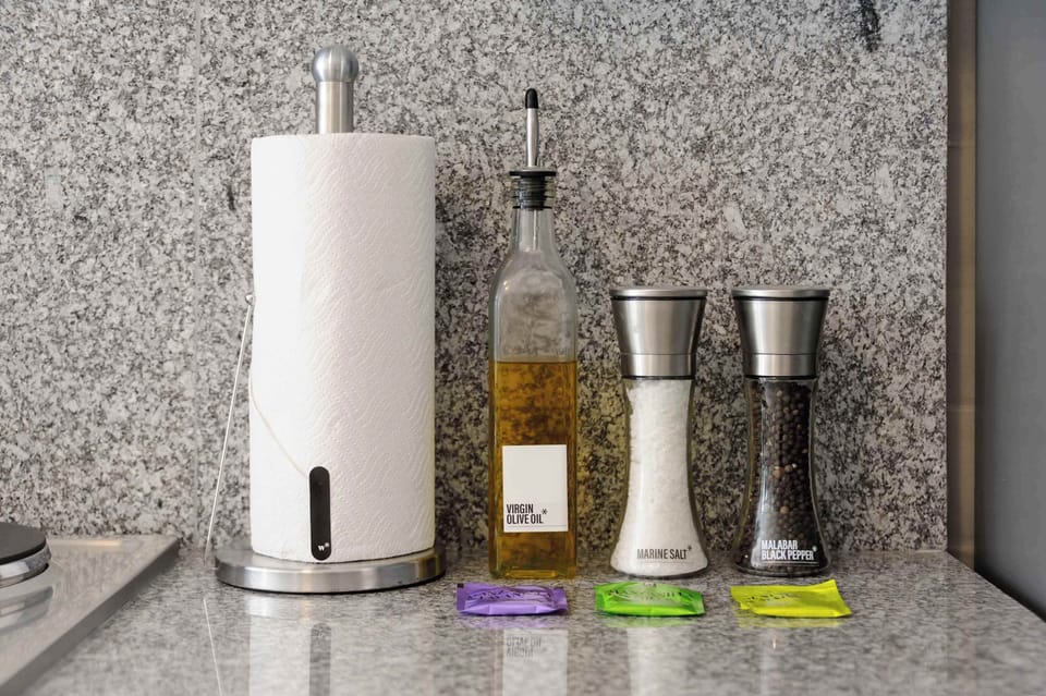 Kitchen with Essential utensils
