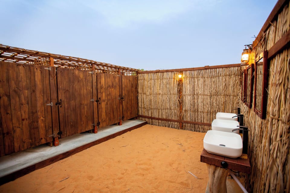 Tent, Desert View | Bathroom | Eco-friendly toiletries, soap, shampoo, toilet paper