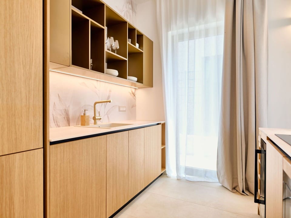 Interior Design, Flooring, Wood, Cabinetry, Furniture, Floor, Countertop, Cupboard, Home, Room