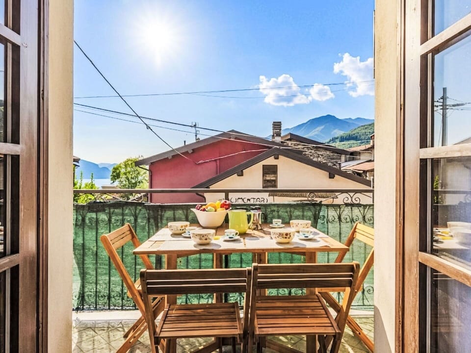 Balcony, Porch, Flowerpot, Chair, Outdoor Furniture, Kitchen & Dining Room Table, Houseplant, Outdoor Table, Wood Stain, Eco Hotel